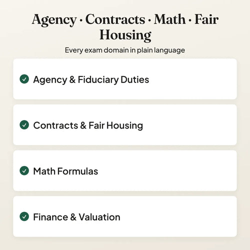 Real Estate Exam Cheat Sheet